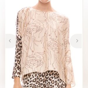 La Prestic Ouiston Janine top arrose moi/ panthere sz 2